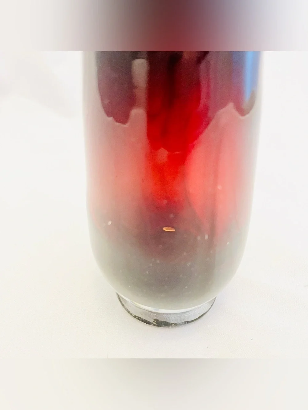 Art Glass Footed Vase, Hand Blown, 6